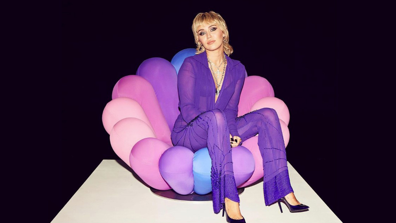 Graham Norton interviews Miley Cyrus while filming the Graham Norton Show at BBC Studioworks 6 Television Center, Wood Lane, London, which aired on BBC One on Friday 9 October 2022